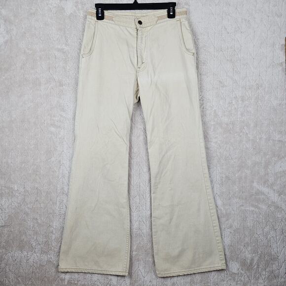 Levis Pants Mens 31x30 Beige Vintage 70s Flare Leg Bell Bottom Retro 20625-6624 - Picture 1 of 9